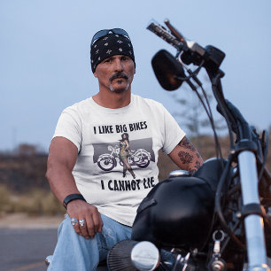 BIG HINTERN BG BIKES Motorradfahrer FUNNY T - Shir T-Shirt