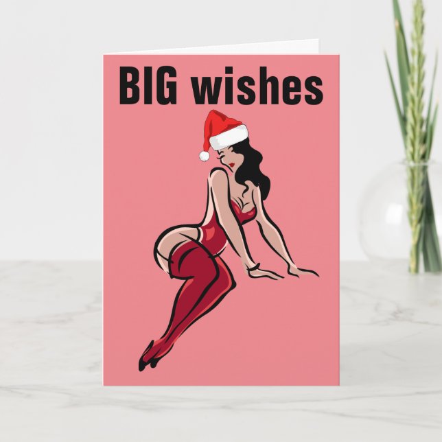 BIG HINTERN GIRL ART CHRISTMAS CARDS KARTE (Vorderseite)