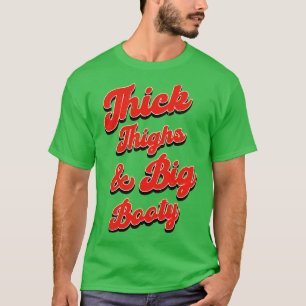 Big Hintern Vintag Typografie T-Shirt