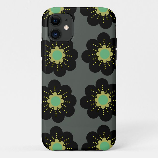 Big Hippie Blume Black Case-Mate iPhone Case (Rückseite)