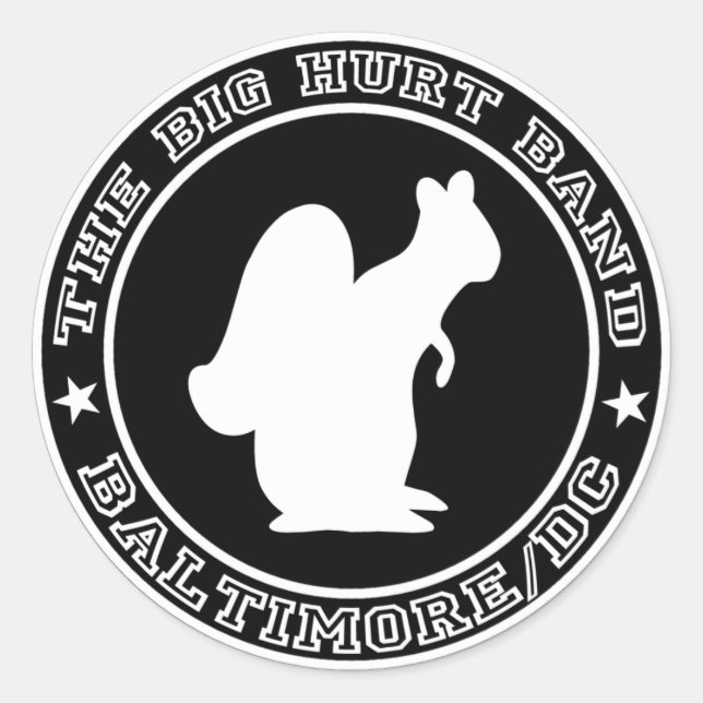 BIG HURT ROUND SQUIRREL STICKER (Vorderseite)