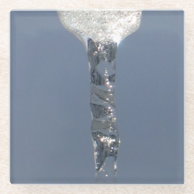 Big Icicicile in Blue Sky Glasuntersetzer (Vorderseite)