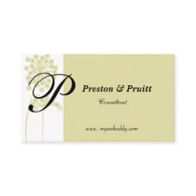 Big Initials Sage Wildblume Floral Mit Monogramm