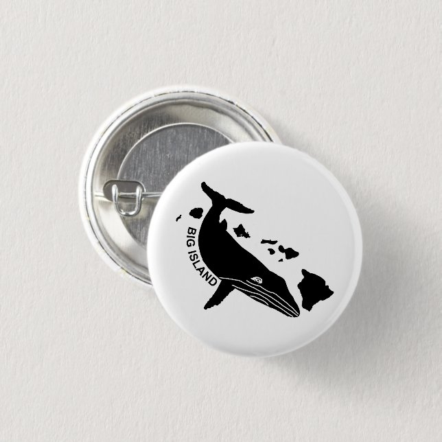 Big Island - Hawaii Islands Humpback Button (Vorne & Hinten)