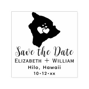 Big Island Hawaii Karte Hochzeit Save the Date Permastempel