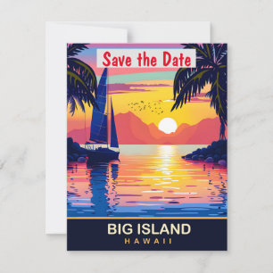 Big Island, Hawaii, Travel Postcard, Save The Date