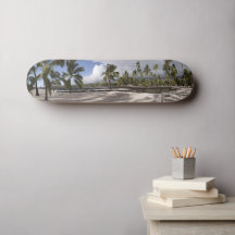 Big Island Hawaii Tropical Beach Palms Panorama
