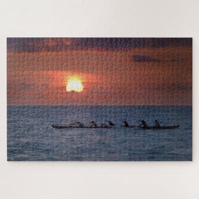 Big Island Outrigger Kanu bei Sunset (Horizontal)