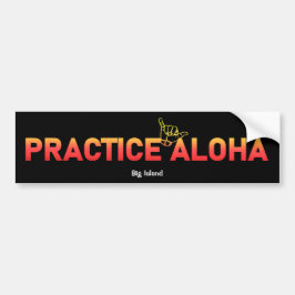 Big Island Practice Aloha Lava Shaka (Hang lose) Autoaufkleber
