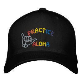 Big Island Practice Aloha Shaka (Hang lose) Bestickte Baseballkappe
