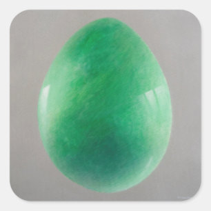 Big Jade Egg Quadratischer Aufkleber