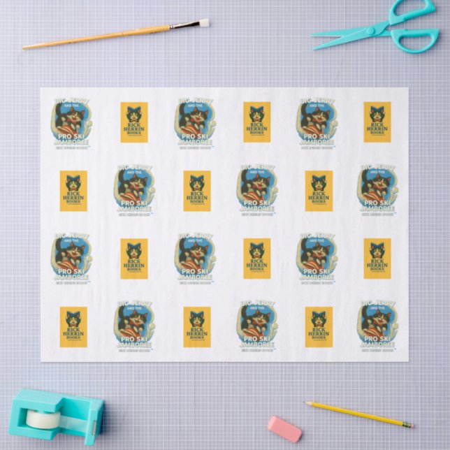 Big Jerry and Rick Herrin Books Logo Tissue Paper Seidenpapier (Basteln)