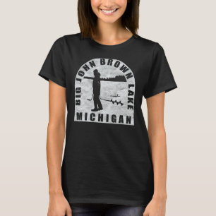 Big John Brown Lake Ice Fischen Michigan T-Shirt
