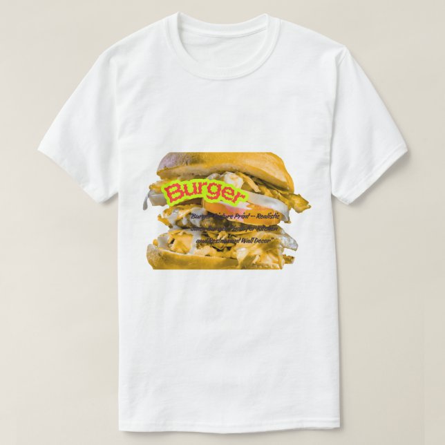 Big Juicy Burger Illustration | Funny Fast Food T-Shirt (Design vorne)
