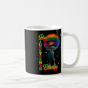 Big Juneteente Energy African American Queen Black Kaffeetasse