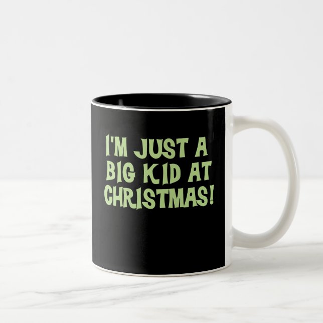 Big Kid zu Weihnachten Zweifarbige Tasse (Rechts)