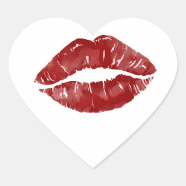 Big Kiss Herz-Aufkleber