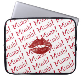 Big Kiss Red Lips Muah Laptopschutzhülle