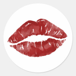 Big Kiss Runder Aufkleber