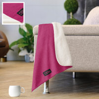 Big Knetted Stitch Look - Cerise Pink eigene Initi