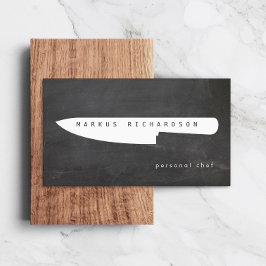 Big Koch Knife Logo 2 für Persönlichen Koch, Cater Visitenkarte