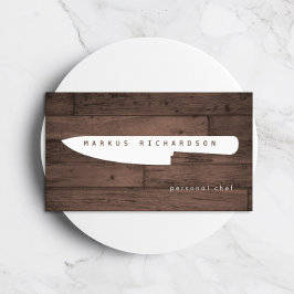 Big Koch Knife Logo Persönlicher Koch, Catering Ho Visitenkarte