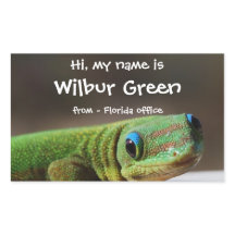 Big Lächeln Gecko Name Abzeichen