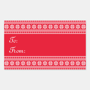 Big large rectangle to from Christmas tag stickers