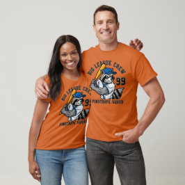 Big League Raccoon Baseball Crew T-Shirt
