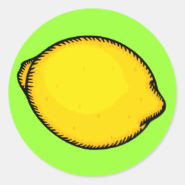 Big Lemon Runder Aufkleber