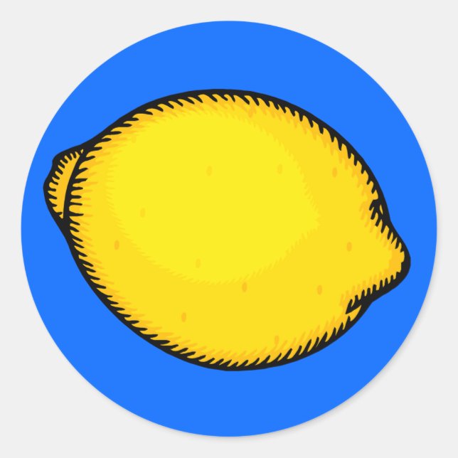 Big Lemon Runder Aufkleber (Vorderseite)