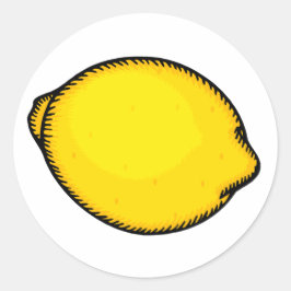 Big Lemon Runder Aufkleber