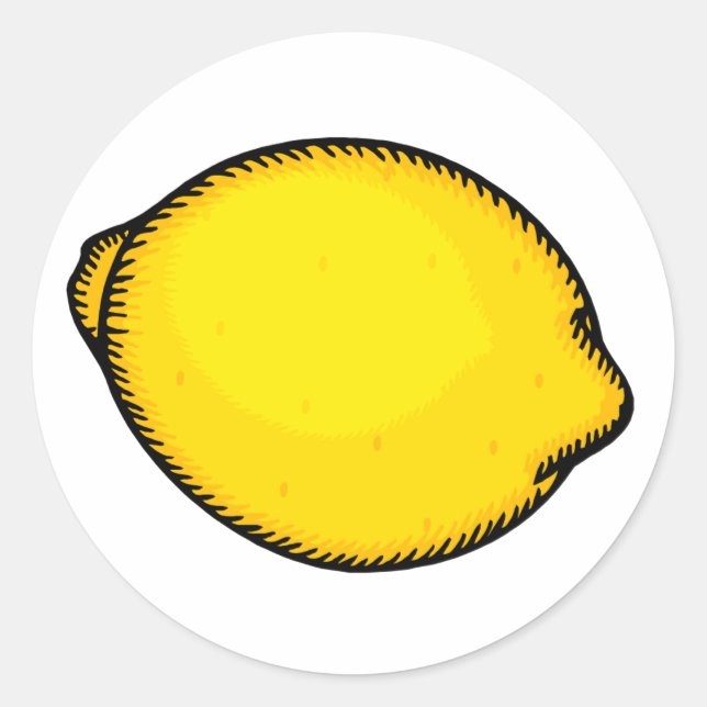 Big Lemon Runder Aufkleber (Vorderseite)