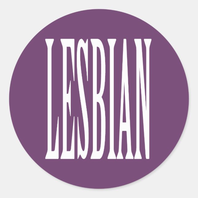 BIG LESBIAN RUNDER AUFKLEBER (Vorderseite)