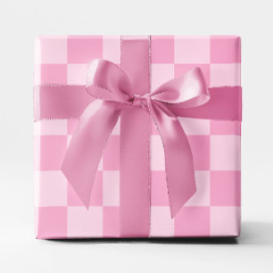 Big Light Pink Checked Geschenkpapier