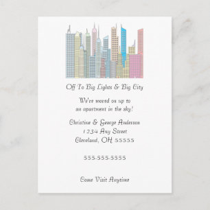 Big Lights Big City Moving Faire-part