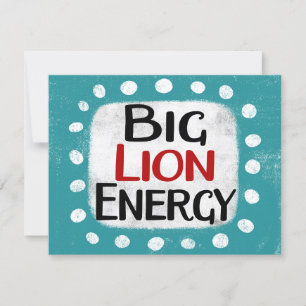 Big Lion Energy Grußkarte Karte