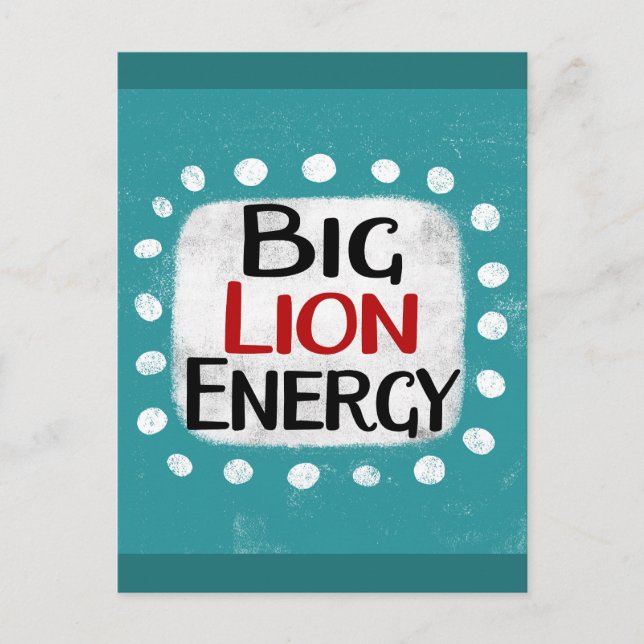 Big Lion Energy Postcard Postkarte (Vorderseite)