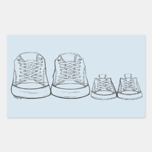 Big Little Sneakers Blue Baby Boy Schuhe Aufkleber