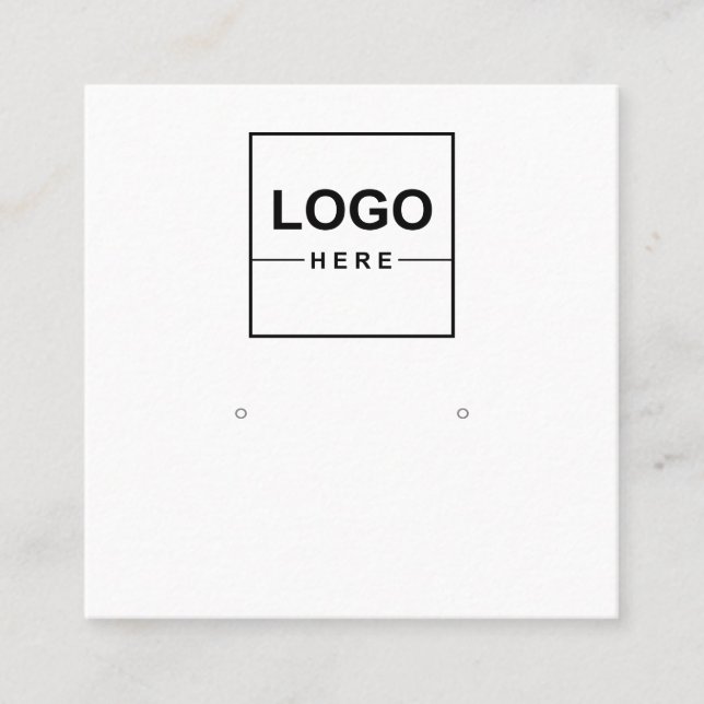 Big Logo Schmuck Earring Display Visitenkarte (Vorderseite)