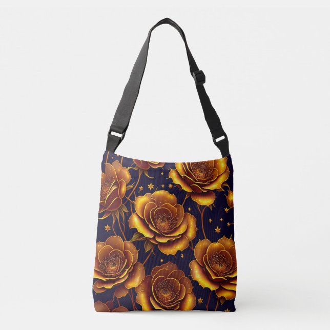 Big Luxury Gold Trendy Rose Collection Tragetaschen Mit Langen Trägern (Vorderseite)