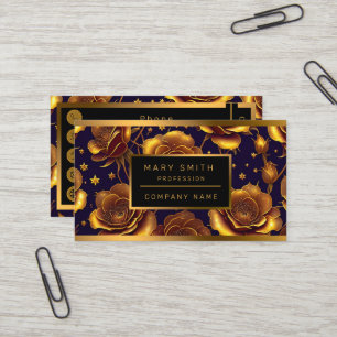 Big Luxury Gold Trendy Rose Collection Visitenkarte