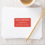Big Merry Christmas Address Label Adressaufkleber<br><div class="desc">Ein lustiges und festliches Adressetikett. Dieses Design ist Teil der Big Merry Weihnachtskollektion und wird das Aussehen Ihrer Urlaubskarten vervollständigen. Vollständig bearbeitbar und für Ihre Anpassung bereit. Machen Sie sich bereit, Ihre Karten im Stil zu schicken! Erstellt von Lisa McLean Design. Bitte Karo aus der gesamten Kollektion und vielen Dank,...</div>