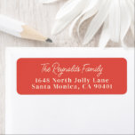 Big Merry Christmas Return Address Label<br><div class="desc">Ein lustiges und festliches Rücksendelabel. Dieses Design ist Teil der Urlaubssammlung Big Merry Christmas. Ein leichter, kursiver Schriftart im Retrostil wird mit einem wunderschönen und feinen Schriftart gepaart. Dieses Design ist vollständig editierbar und für Ihre Anpassung bereit. Vergessen Sie nicht, die anderen koordinierenden Teile aus dem Karo zu ziehen. Erstellt...</div>