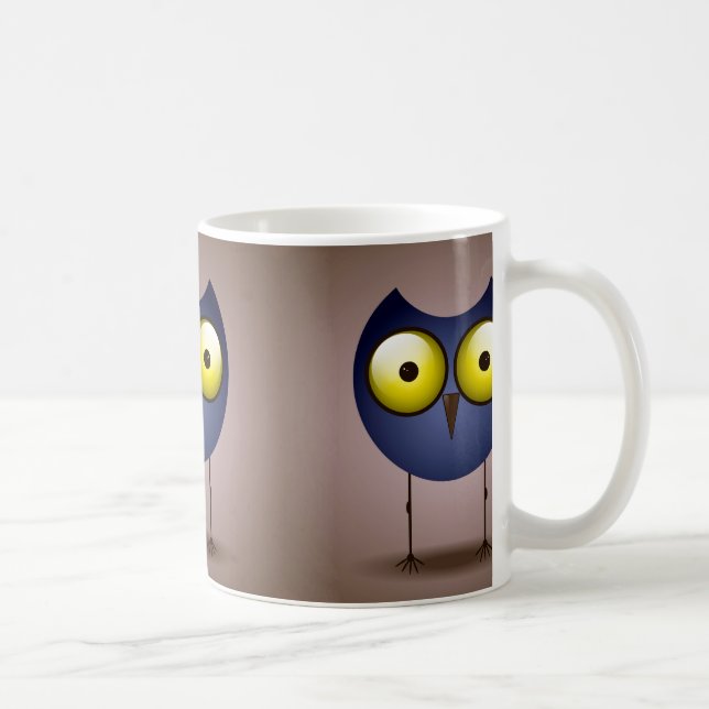 Big Mit Augen Blue Owl Kaffeetasse (Rechts)