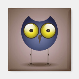 Big Mit Augen Blue Owl Magnet