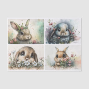 Big Mit Augen Bunnies Seidenpapier