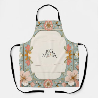 Big Moma I Am Floral Apron – Mint & Peach Bloom Schürze