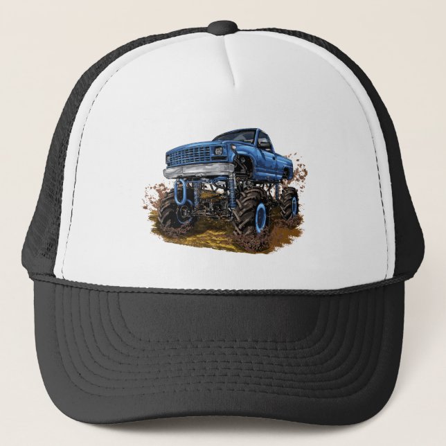 Big Monster Truck Off Road Adventure Mud Truckerkappe (Vorderseite)