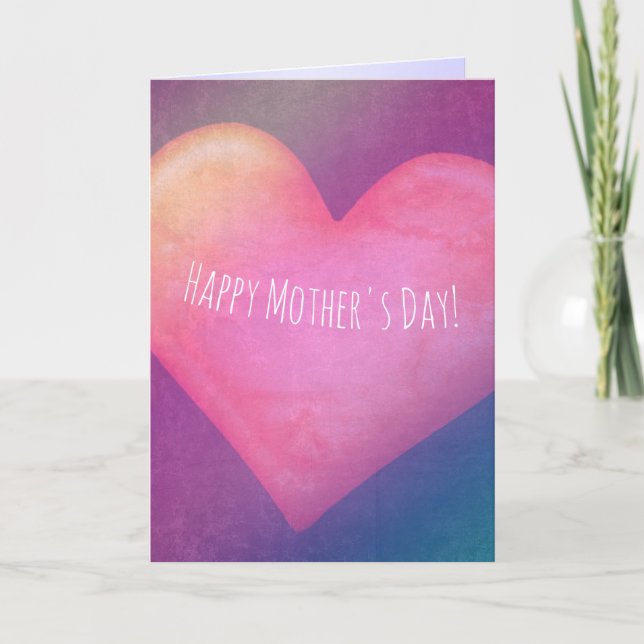 Big Mother's Day Heart mit anpassbarem Text Karte (Vorderseite)